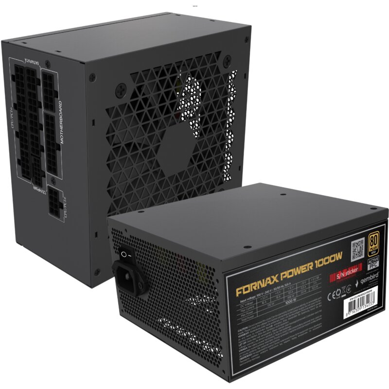 Zasilacz GEMBIRD Fornax Power 1000W 80 Plus Gold