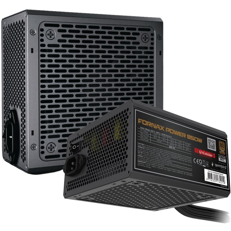 Zasilacz GEMBIRD Fornax Power 850W 80 Plus Bronze