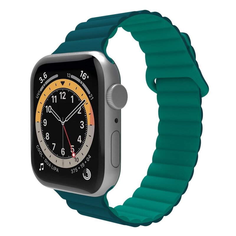 Pasek CELLY Mag do Apple Watch do koperty 42/44/45/49mm Zielony