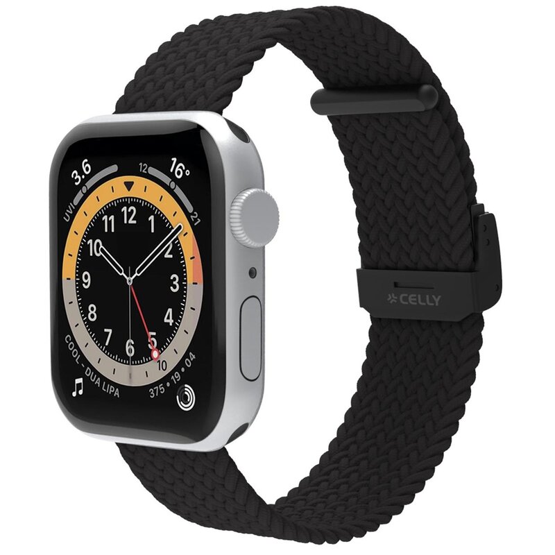 Pasek CELLY Oplot do Apple Watch do koperty 42/44/45/46/49mm Czarny