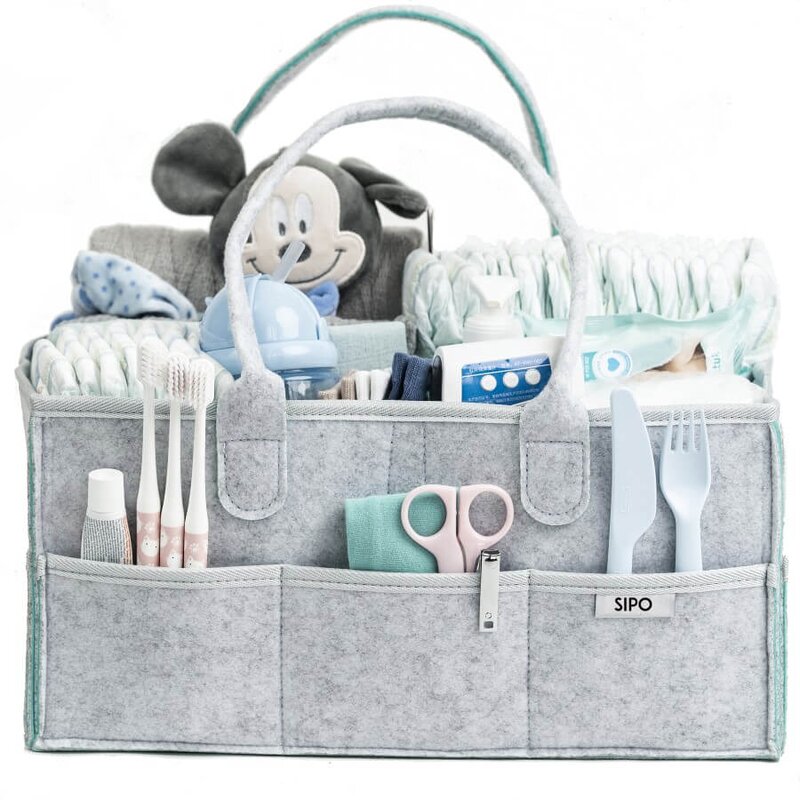 Organizer na pieluchy SIPO OF003 Szaro-miętowy