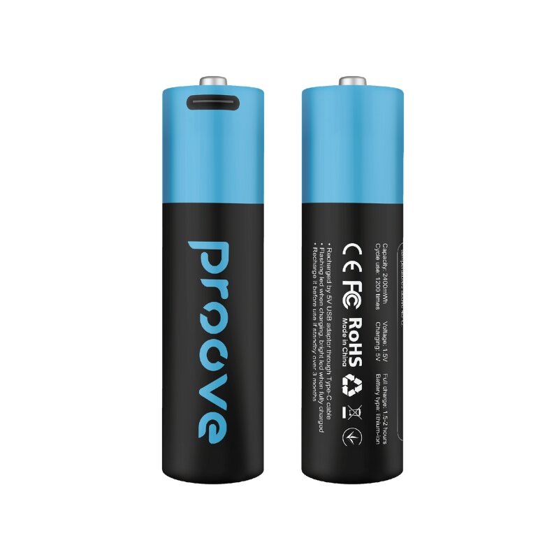 Akumulatorki AA 1600 mAh USB-C PROOVE (2 szt.)