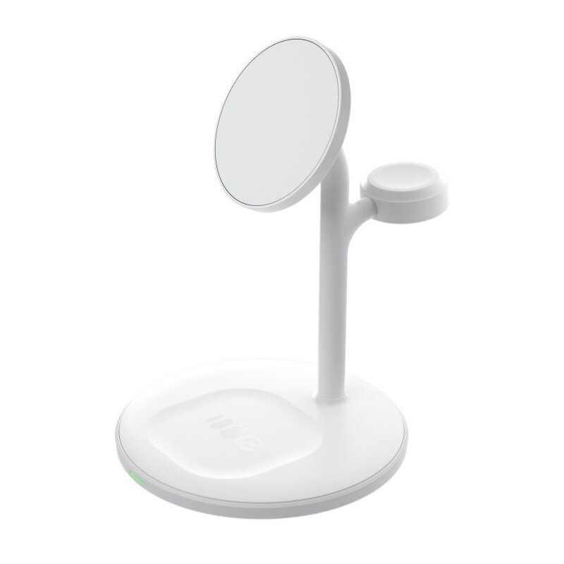 Ładowarka indukcyjna GREEN CELL MagScape 3w1 15W Biały Qi MagSafe