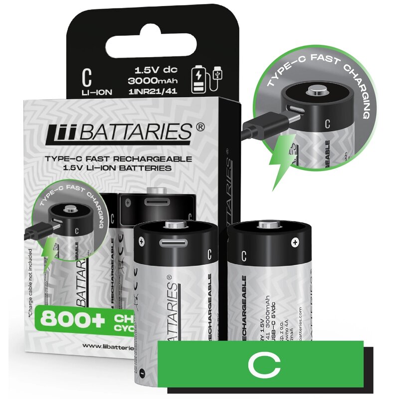 Akumulatorki C 3000 mAh LIIBATTARIES LIB510729 (2 szt.)