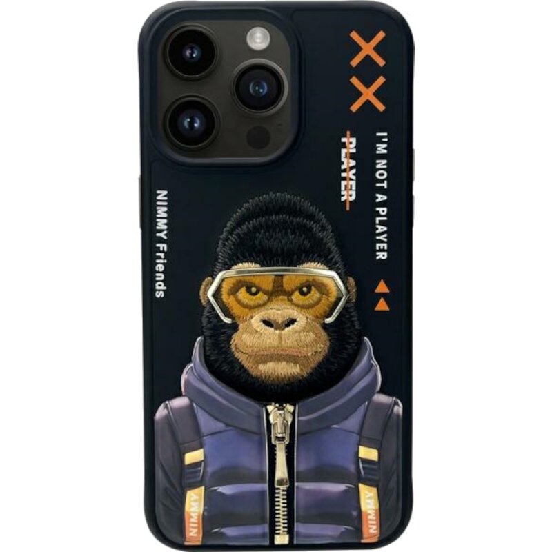 Etui NIMMY Cool&Cute 2.0 Monkey do Apple iPhone 15 Pro Max Czarny