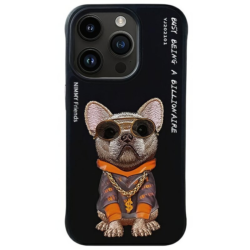 Etui NIMMY Glasses Cool Dog do Apple iPhone 15 Pro Czarny