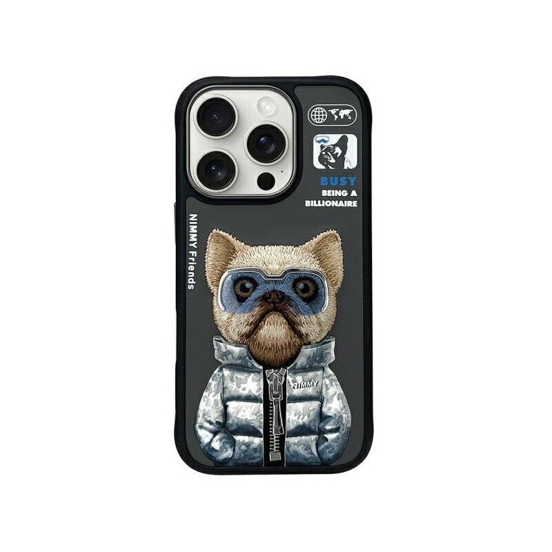 Etui NIMMY Cool&Cute 2.0 Dog do Apple iPhone 16 Pro Max Czarny
