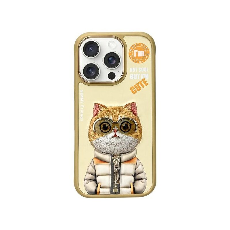 Etui NIMMY Cool&Cute 2.0 Cat do Apple iPhone 16 Pro Max Khaki