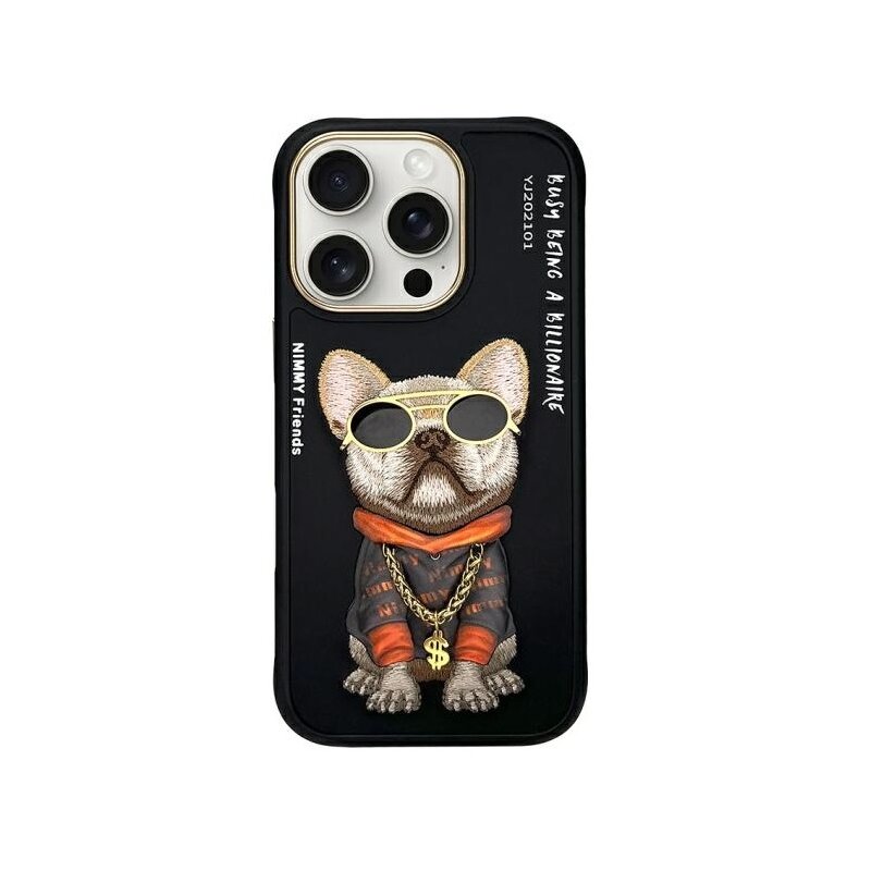 Etui NIMMY Glasses Cool Dog do Apple iPhone 16 Pro Max Czarny