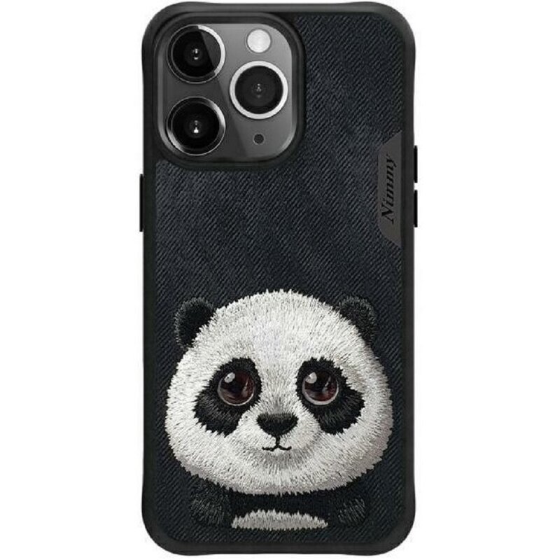 Etui NIMMY Big Eyed Pet 2.0 Panda do Apple iPhone 15 Pro Czarny