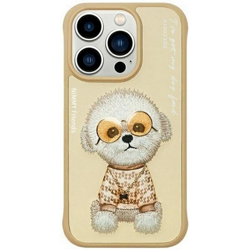 Etui NIMMY Glasses Cool Dog do Apple iPhone 15 Pro Khaki
