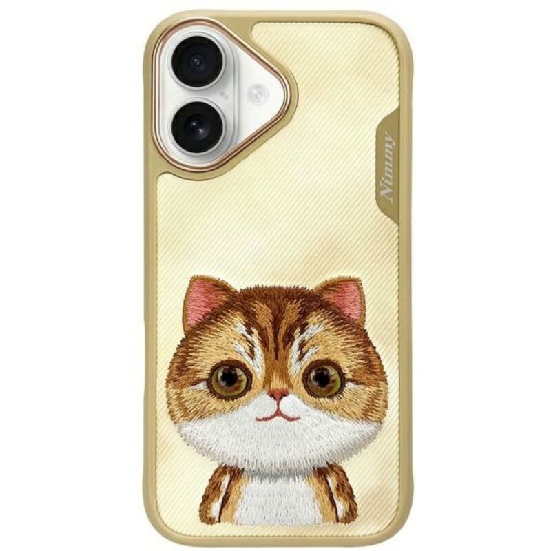Etui NIMMY Big Eyed Pet 2.0 Cat do Apple iPhone 16 Khaki