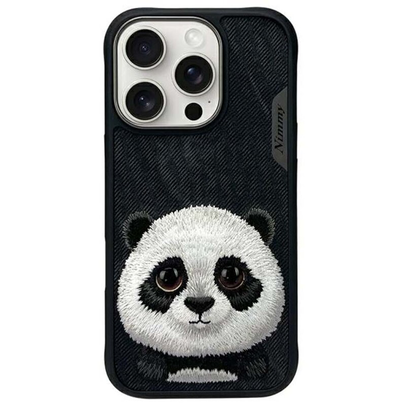 Etui NIMMY Big Eyed Pet 2.0 Panda do Apple iPhone 16 Pro Czarny