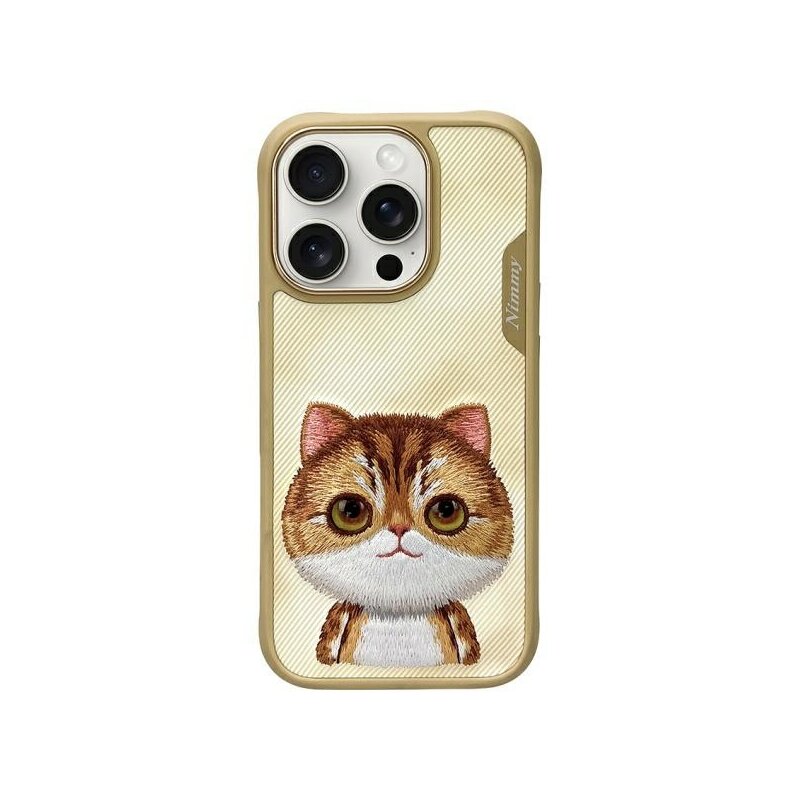 Etui NIMMY Big Eyed Pet 2.0 Cat do Apple iPhone 16 Pro Max Khaki