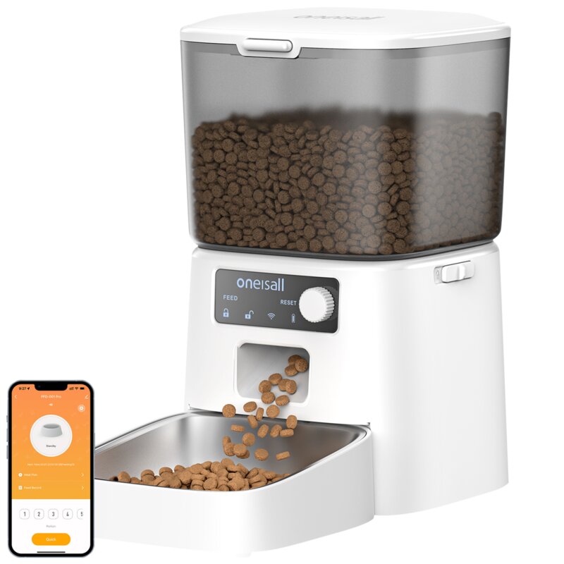 Dozownik karmy automatyczny ONEISALL PFD001 Pro biały