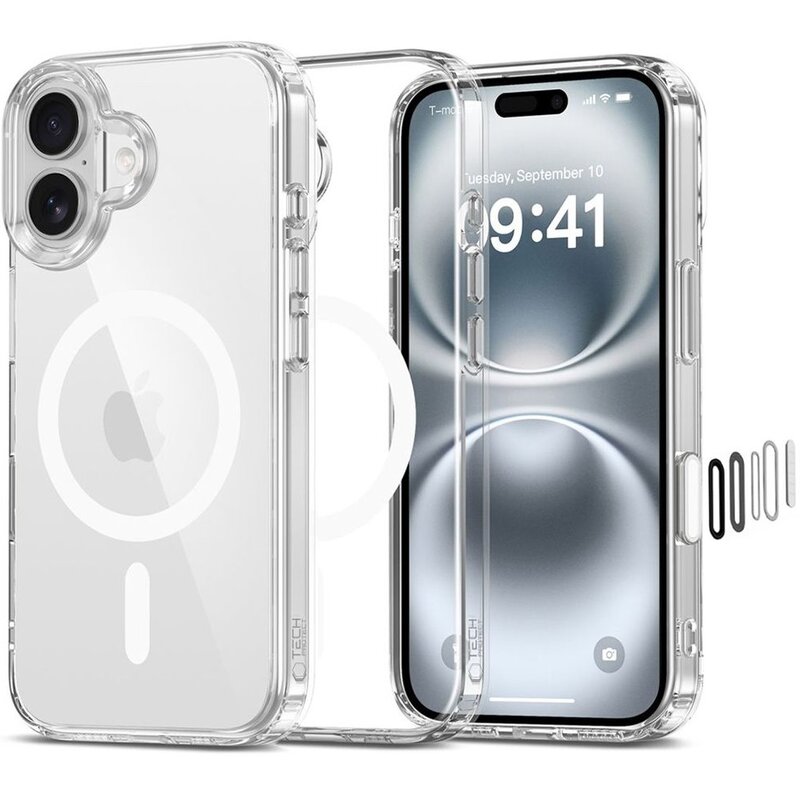 Etui TECH-PROTECT Flexair Hybrid CC do Apple iPhone 16 Przezroczysty