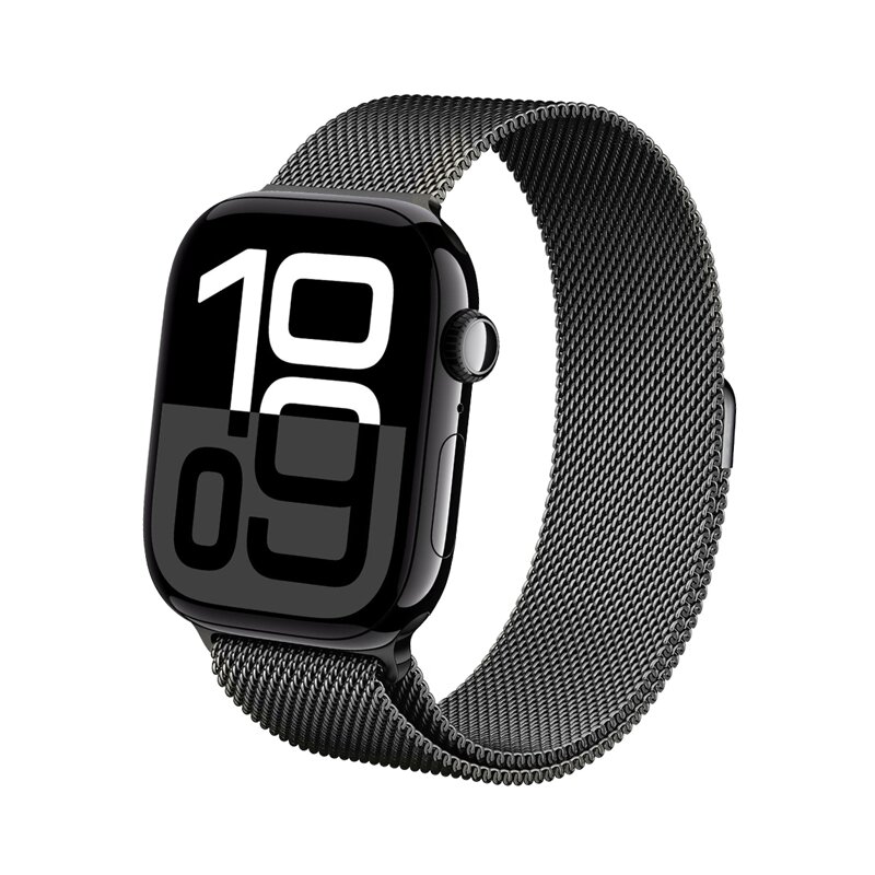 Pasek CRONG Milano Steel do Apple Watch do koperty 38/40/41/42mm Grafitowy