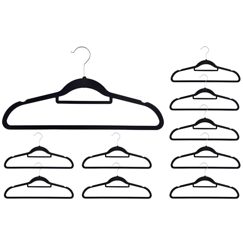 Wieszak na ubrania GOCKOWIAK Maxi Czarny (10 sztuk)
