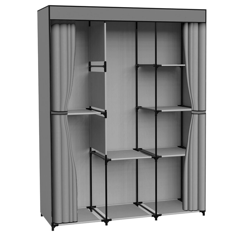 Szafa tekstylna GOCKOWIAK Celina (175 x 135 x 45 cm) Antracyt