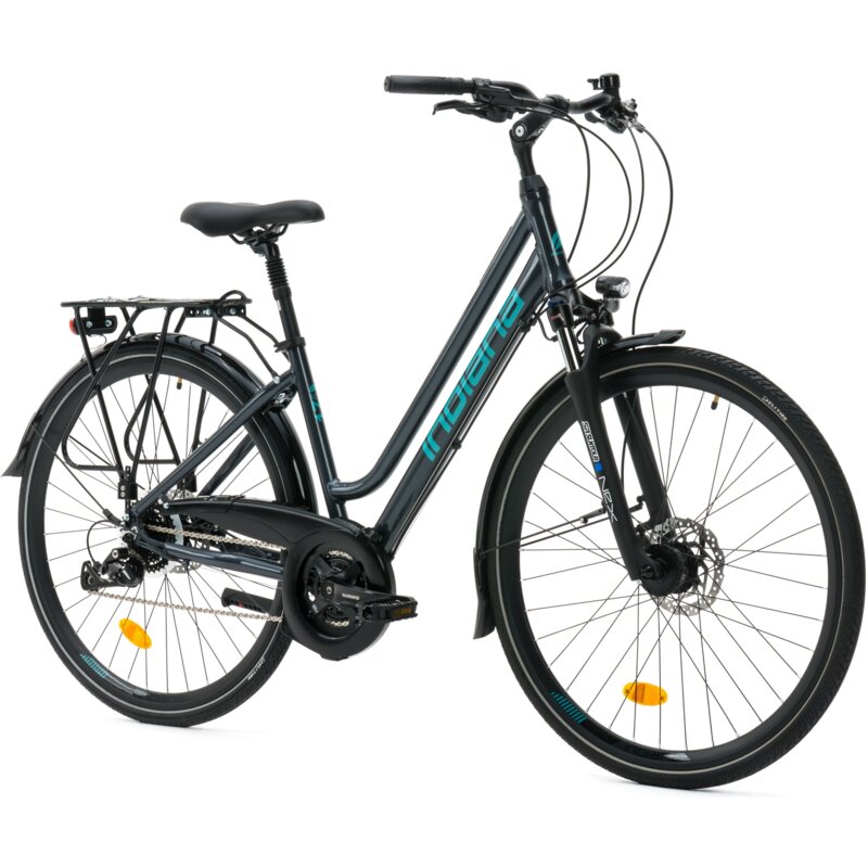 Rower trekkingowy INDIANA X-Road 4.0 D21 28 cali damski Grafitowo-zielony