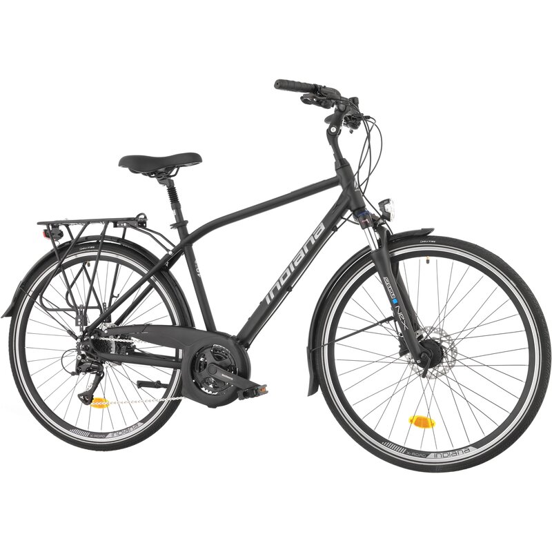 Rower trekkingowy INDIANA X-Road 4.0 M19 28 cali męski Czarno-srebrny