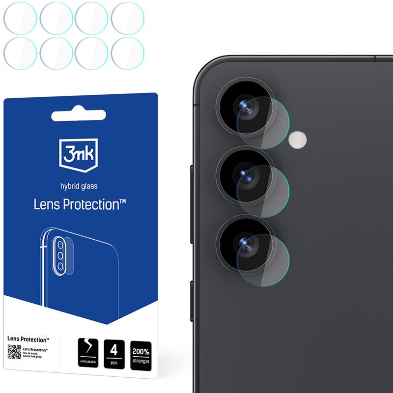 Szkło hybrydowe na obiektyw 3MK Lens Protection do Samsung Galaxy S25+