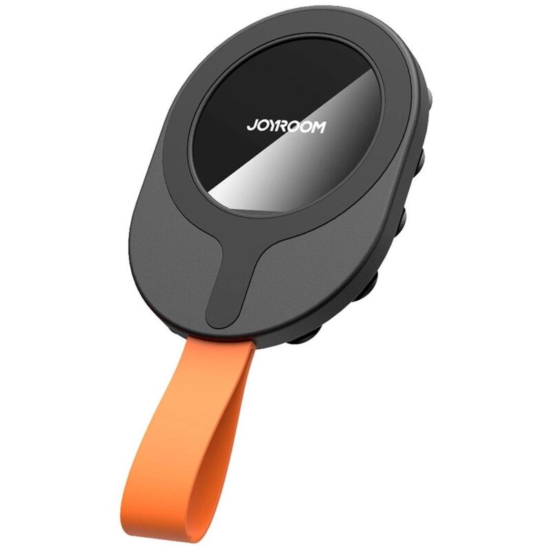 Uchwyt na telefon i smartfon JOYROOM JR-ZS393-S MagSafe Czarno-pomarańczowy uchwyt samochodowy na szybę i deskę rozdzielczą