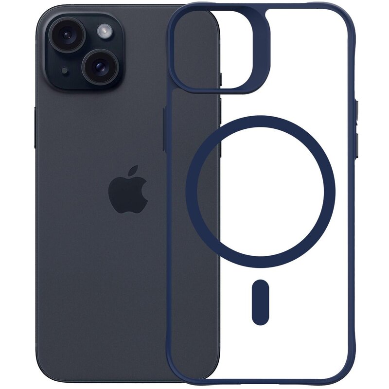Etui 3MK Satin Guardx MagCase do Apple iPhone 15 Przezroczysto-niebieski