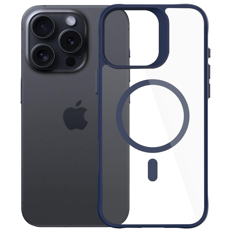 Etui 3MK Satin Guardx MagCase do Apple iPhone 16 Pro Max Przezroczysto-niebieski