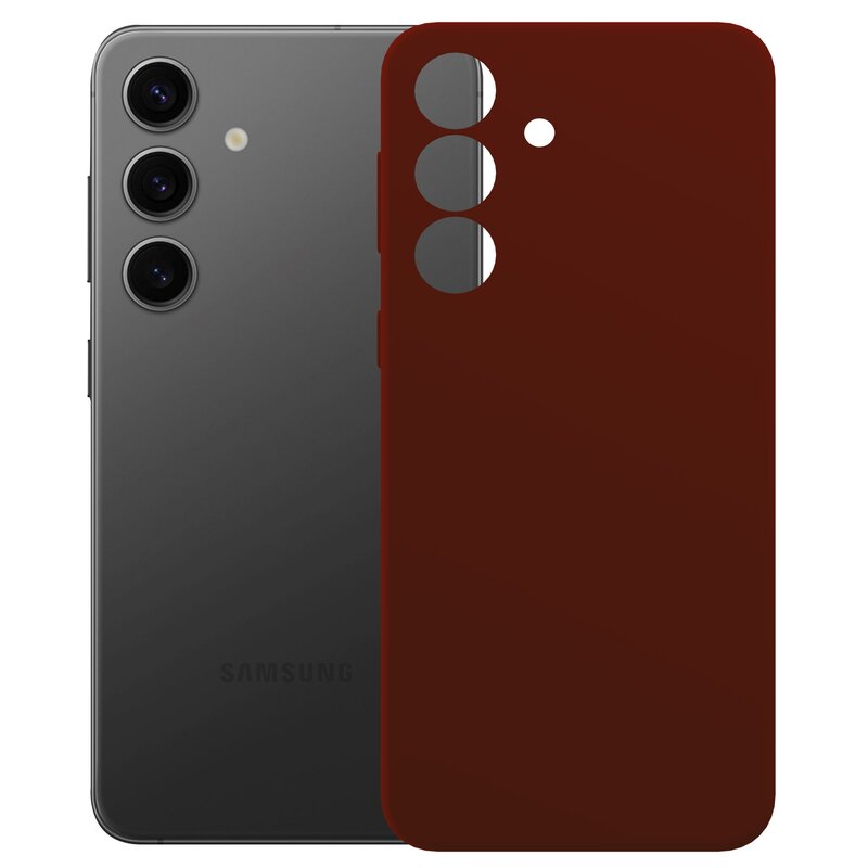 Etui 3MK Silicone Guardx do Samsung Galaxy S24 Ciemnoczerwony