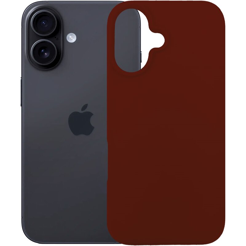 Etui 3MK Silicone Guardx  do Apple iPhone 16 Ciemnoczerwony