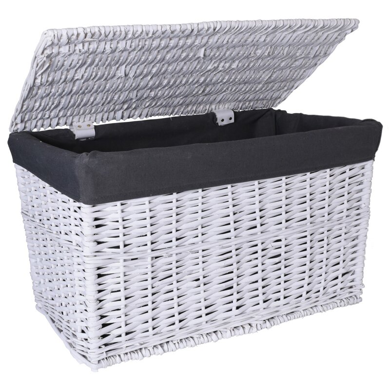 Kufer GOCKOWIAK Wiklinowy 65 L Biało-szary