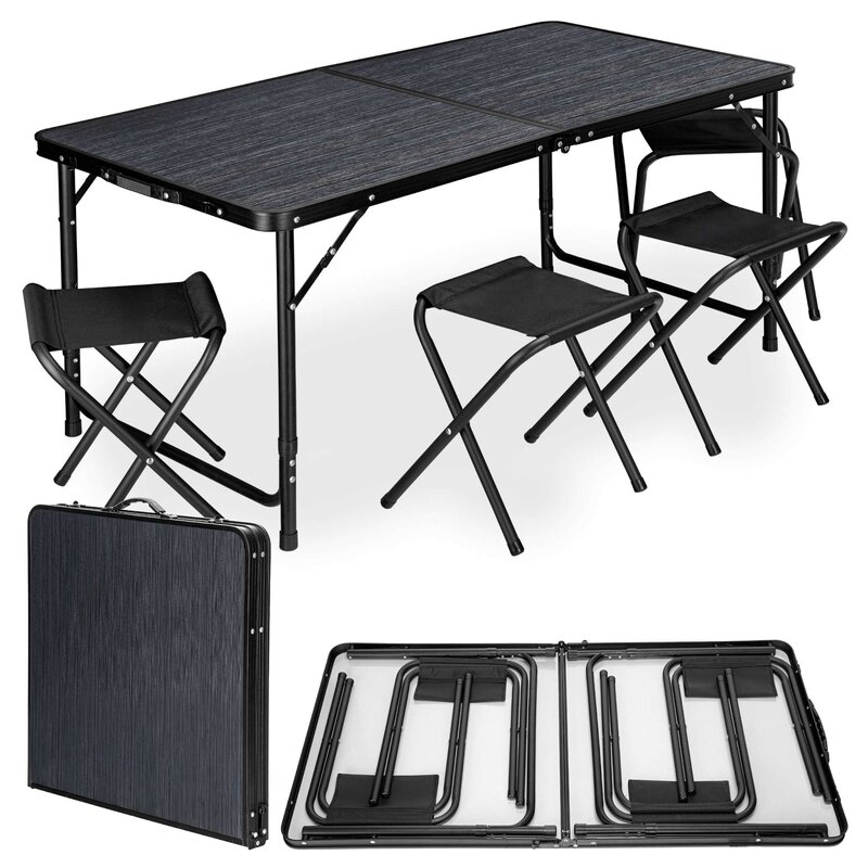 Stolik turystyczny z krzesełkami OUTDORIUM Trip Czarny