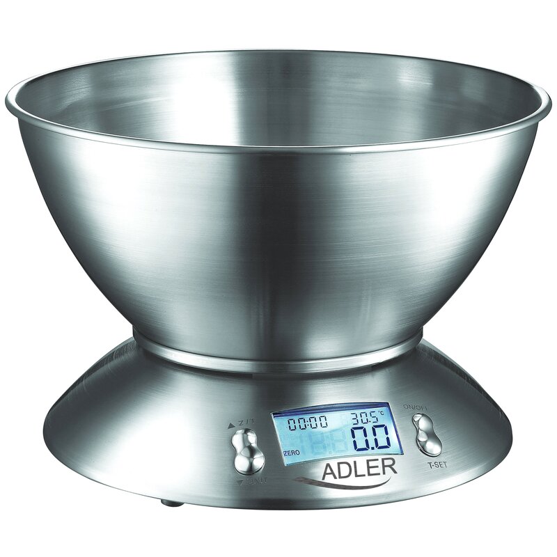 Waga kuchenna ADLER AD 3134 Inox (z miską/ Inox)