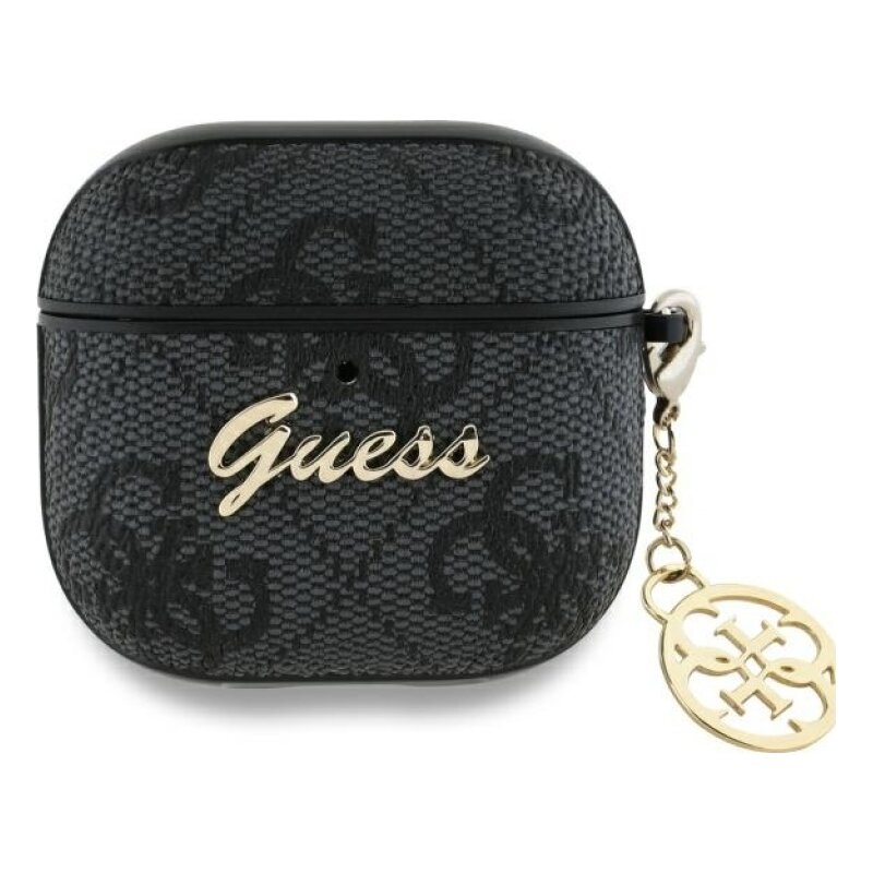 Etui na słuchawki GUESS 4G Charm Collection do Apple Airpods 4 Czarny