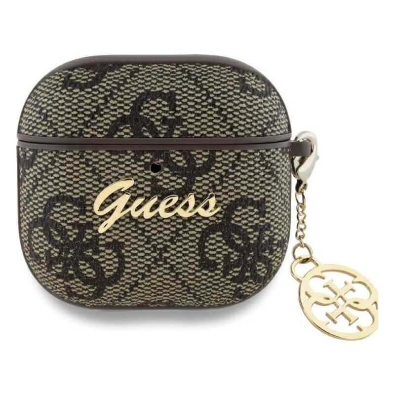 Etui na słuchawki GUESS 4G Charm Collection do Apple Airpods 4/5 Brązowy