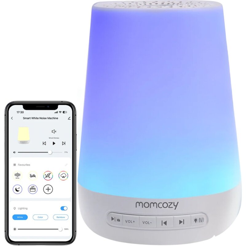 Lampka nocna MOMCOZY WN002-WH00BA-A z generatorem szumów