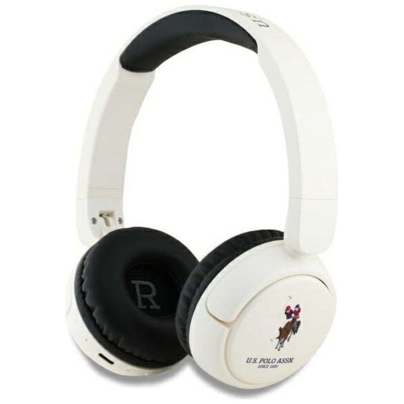 Słuchawki nauszne US POLO ASSN DH Color Logo USHPV6PUNH Biały