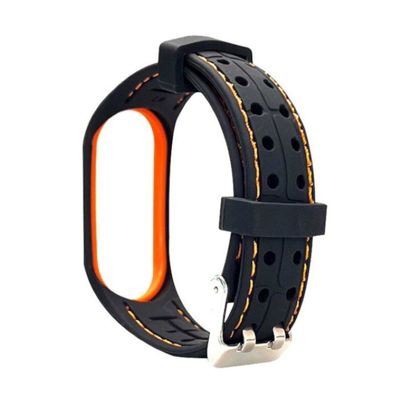 Pasek BELINE Smart do Xiaomi Mi Band 3/4 Czarno-pomarańczowy