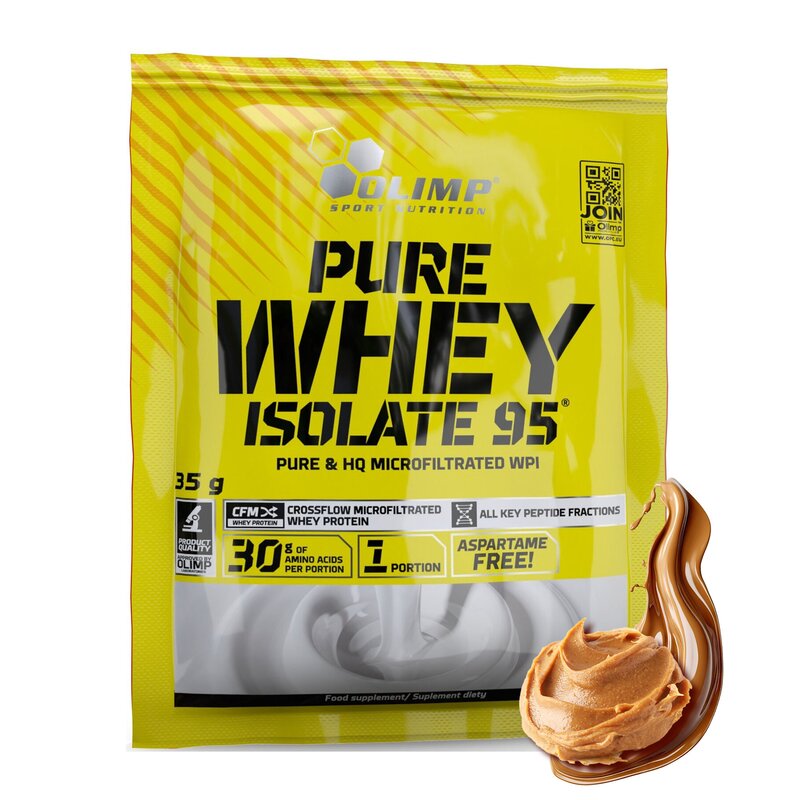 Odżywka białkowa OLIMP Pure Whey Isolate 95 Masło Orzechowe (35 g) Bez laktozy