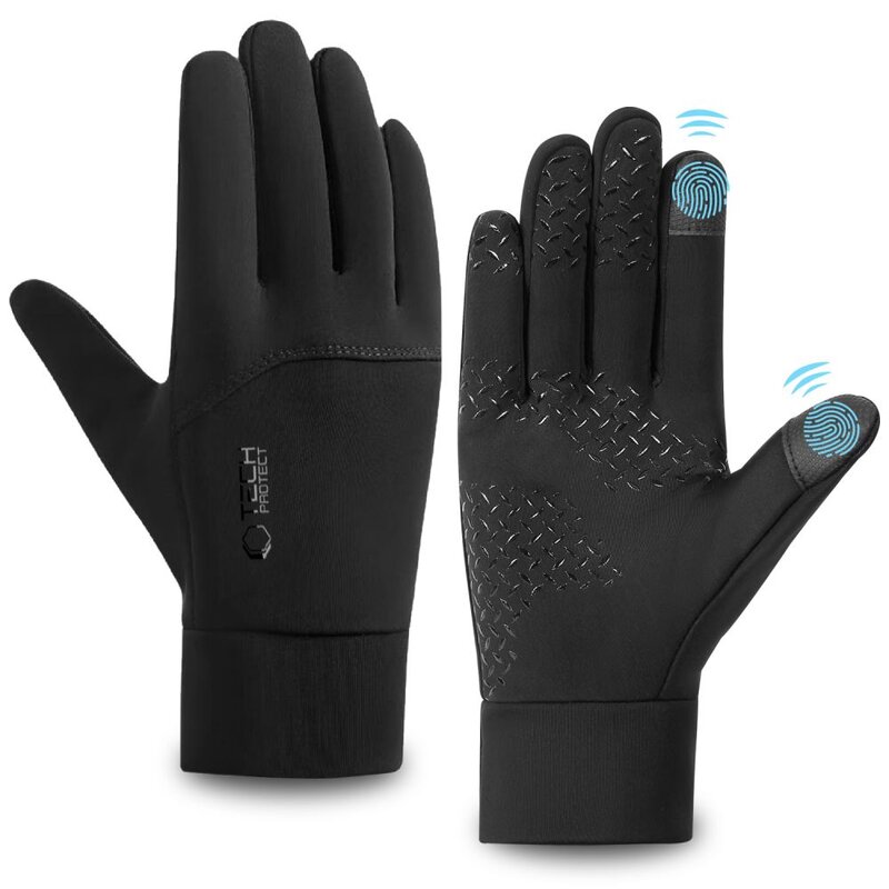 Rękawiczki do smartfona TECH-PROTECT WG01 Winter TouchScreen Gloves (Rozmiar L) Czarny