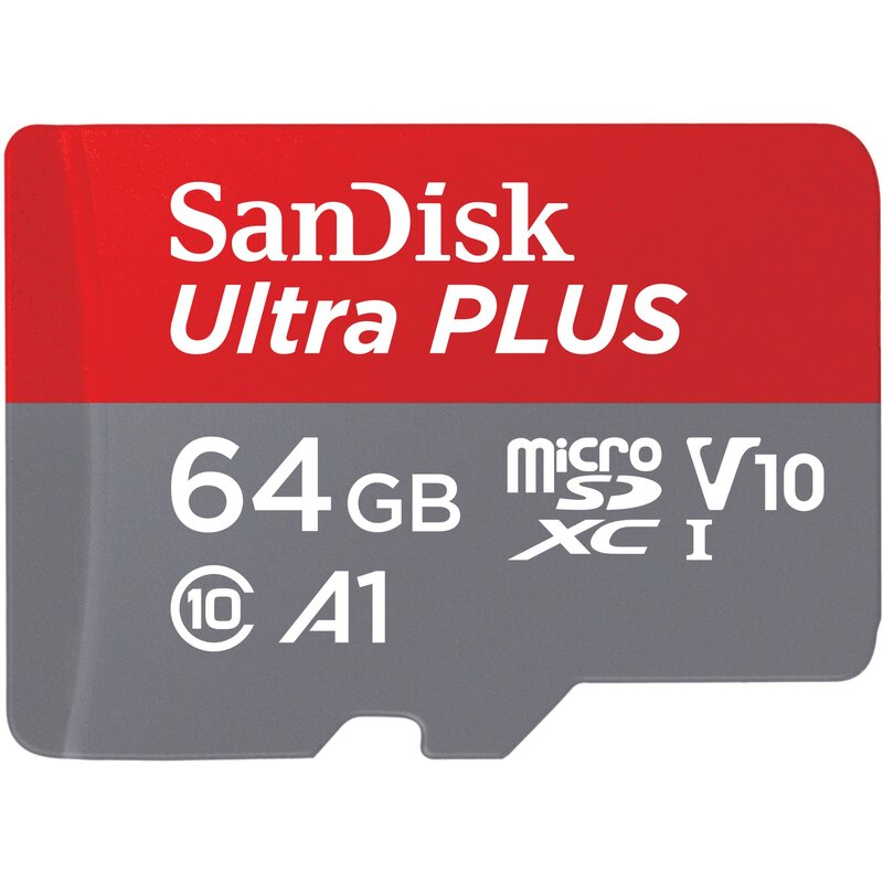 Karta pamięci SANDISK Ultra Plus microSDXC 64GB + Adapter