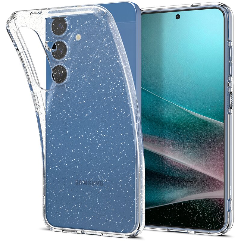 Etui SPIGEN Liquid Crystal do Samsung Galaxy S25 Przezroczysto-brokatowy