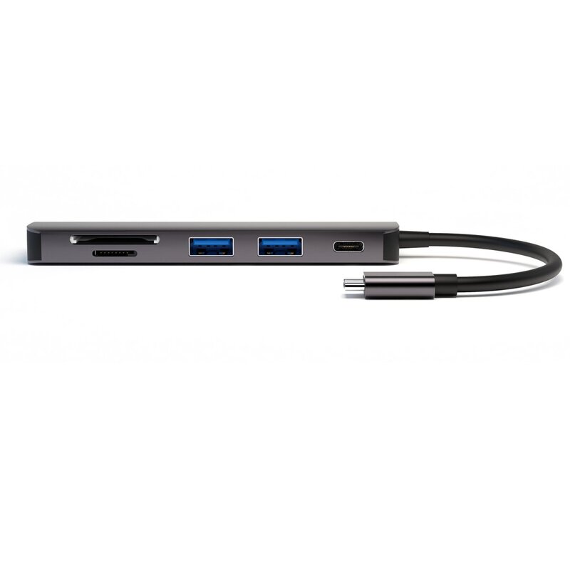 Hub 4SMARTS 468782 6w1 USB Typu C, Pasywny