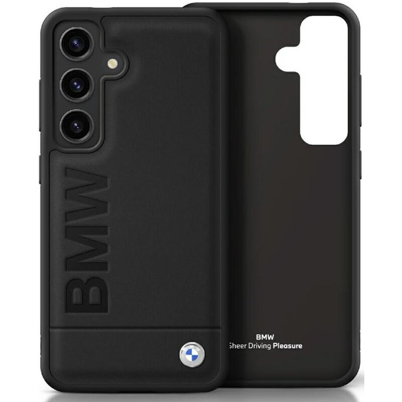 BMW Leather Big Wordmark do Galaxy S25 Plus Czarny