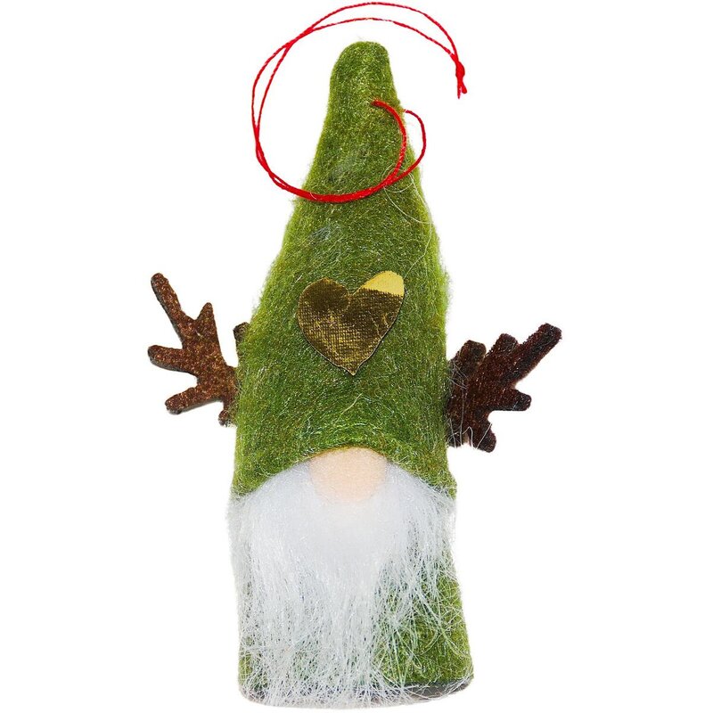 Zawieszka SASKA CHRISTMAS Mikołaj 9 cm Zielony