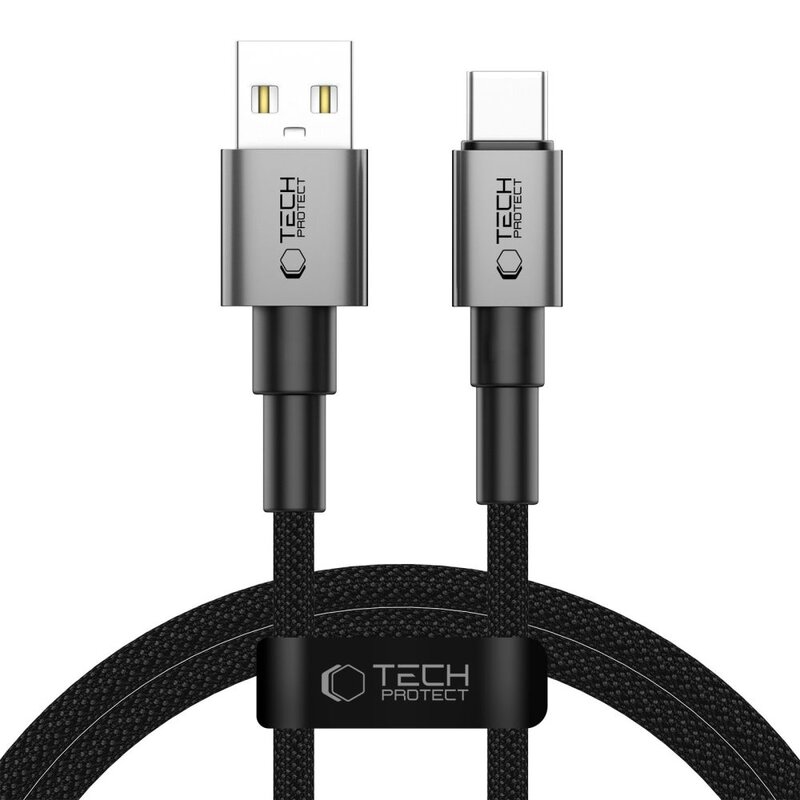 Kabel USB-A - USB-C TECH-PROTECT UltraBoost DNA 15W 1 m Szary
