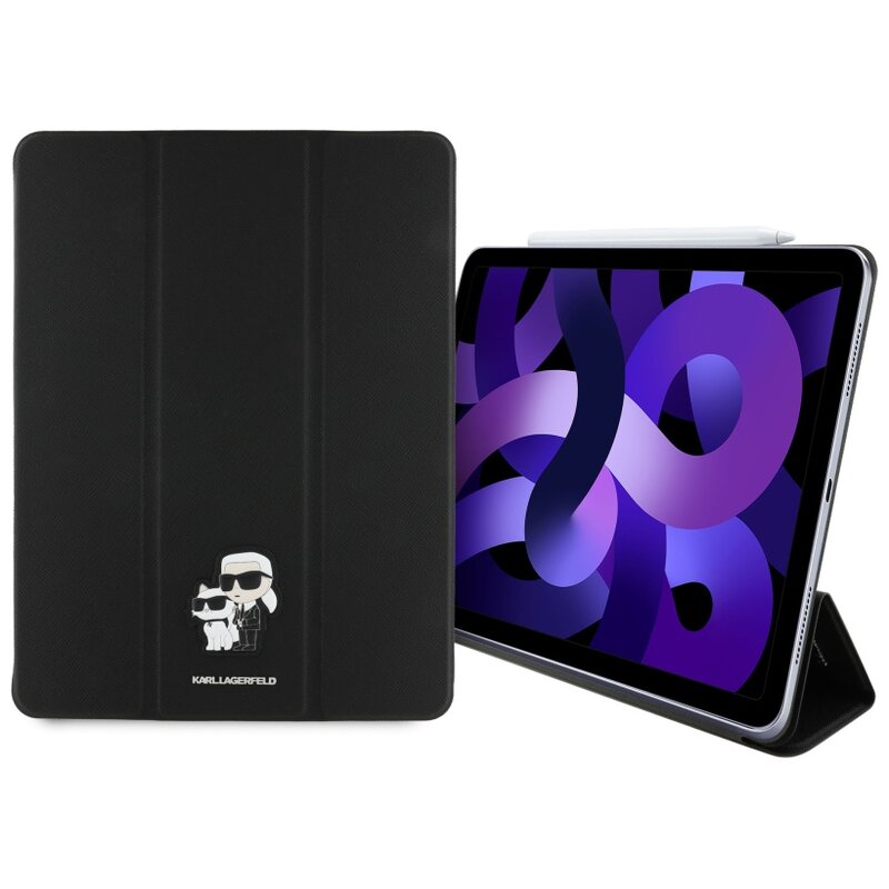 Etui na iPad Air 13 cali KARL LAGERFELD Saffiano Magnetic Karl&Choupette Czarny