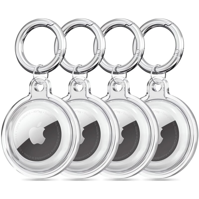 Brelok TECH-PROTECT Icon do Apple AirTag 1/2 Przezroczysty (4 szt.)