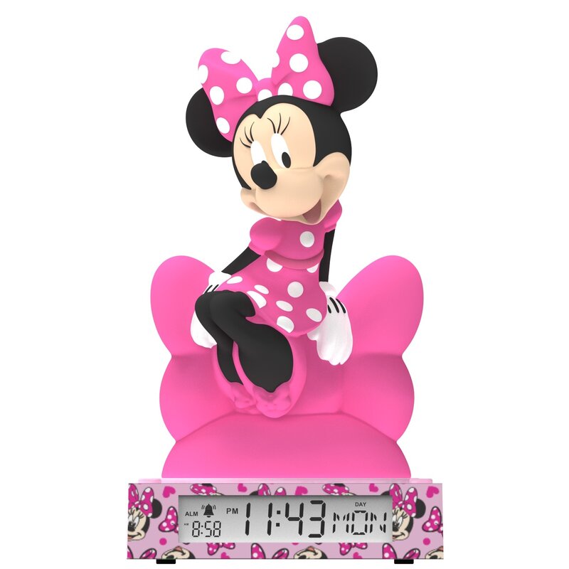 Zabawka budzik z lampką nocną KIDS EUROSWAN Myszka Minnie 3D MN4500